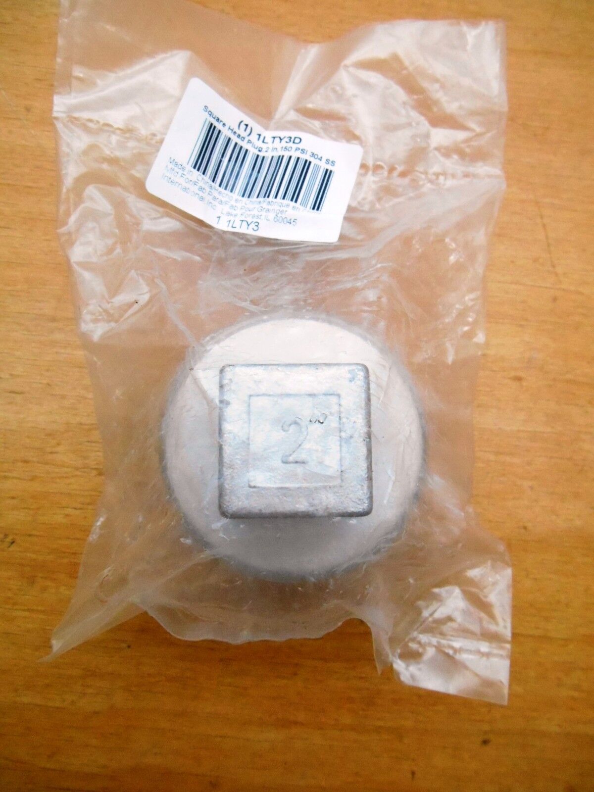 (1)  1LTY3 1LTY3D SQUARE HEAD 2” 304SS, 150 PSI