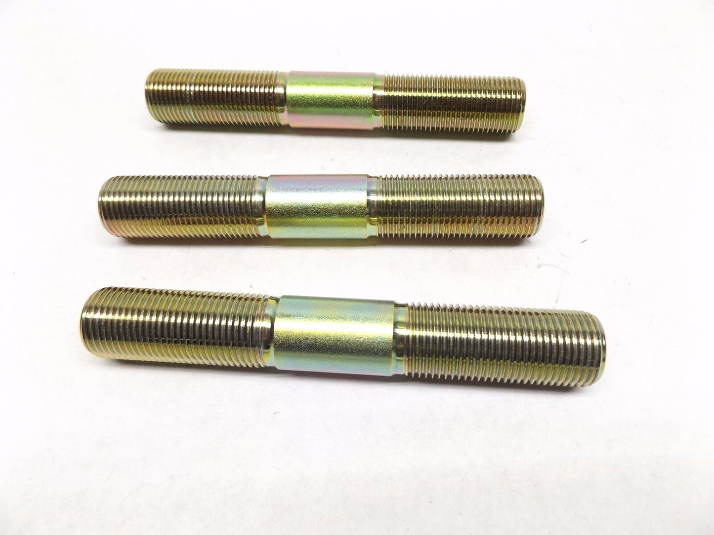 LOT OF 3 DOUBLE END STUD B7 3/4-16 X 5" YELLOW, 1-3/4" THREAD PER SIDE