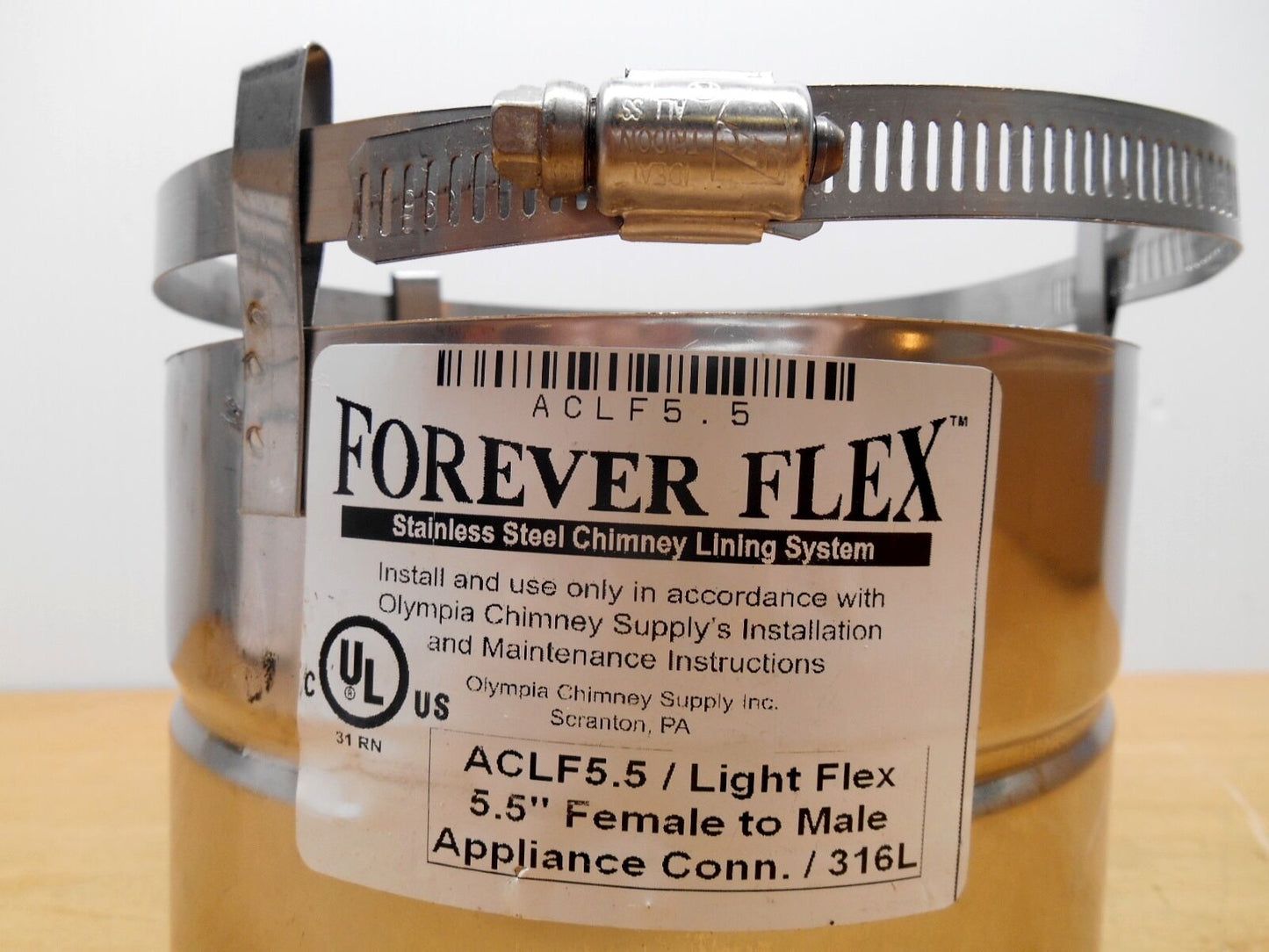 FOREVER FLEX ACLF5.5 LIGHT FLEX 5.5” FEMALE TO MALE CONNECTOR 316L