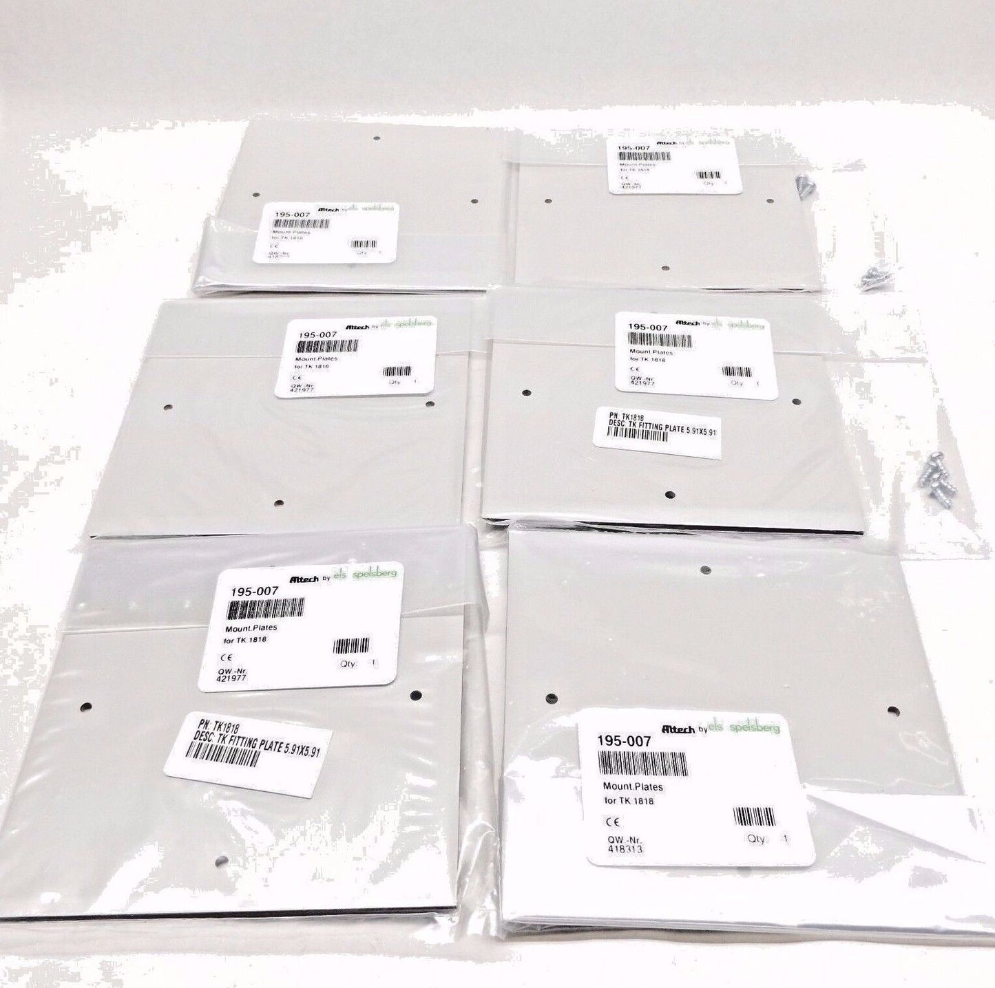 LOT OF 6 ALTECH 195-007 MOUNTING PLATE FOR TK1818 SERIES 150 X 150MM