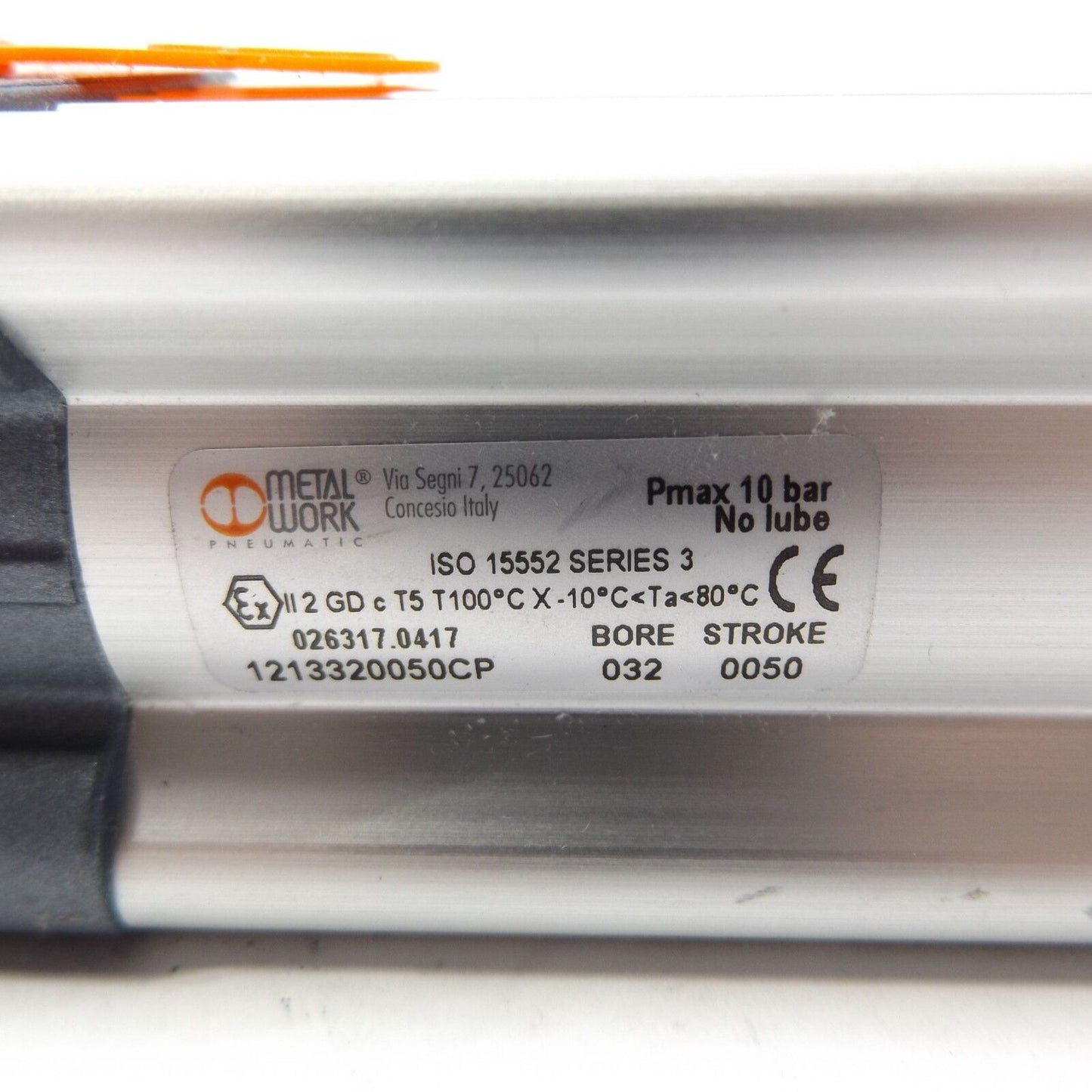 METAL WORK 1213320050CP ISO 15552 SERIES PNEUMATIC CYLINDER