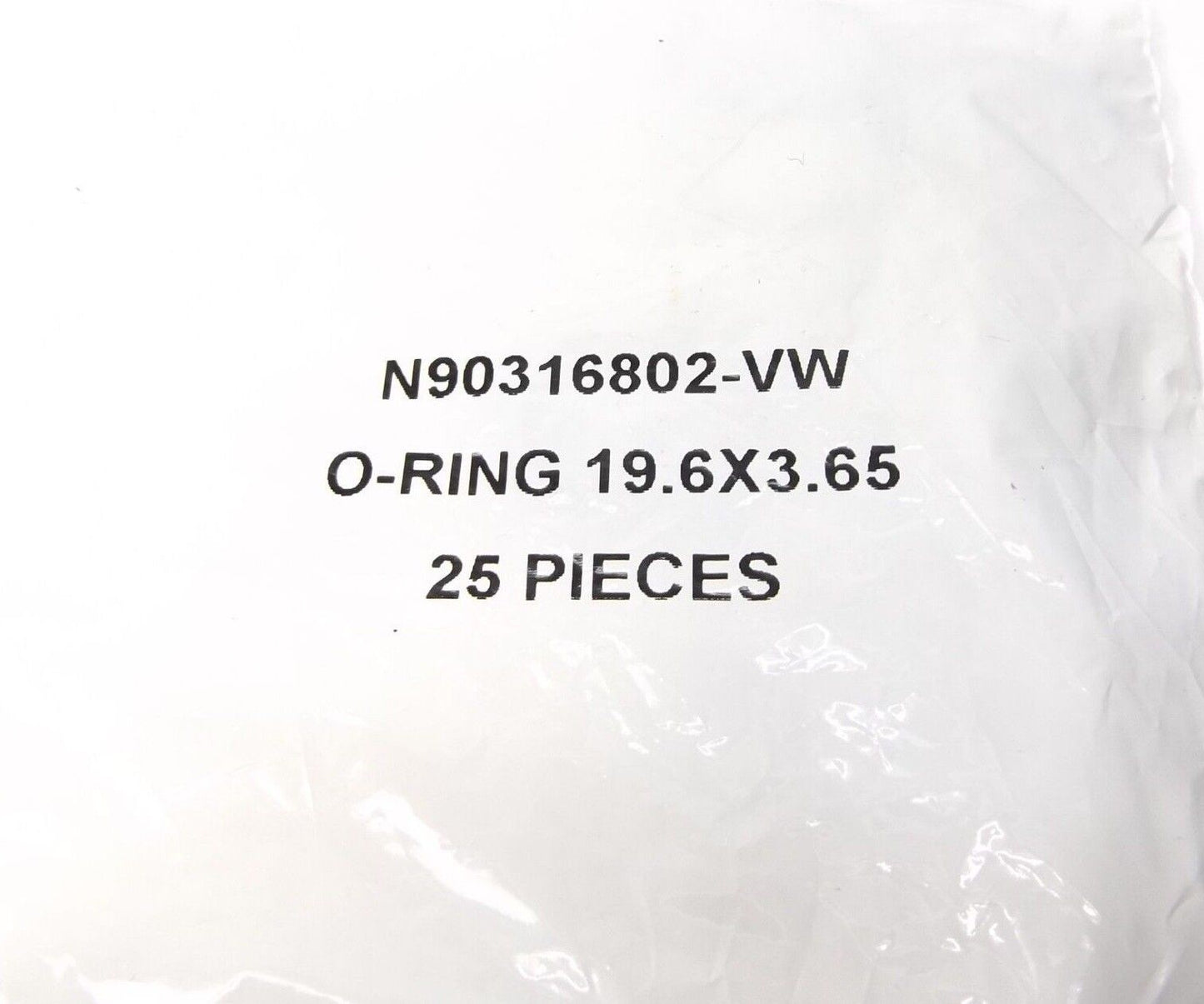 BAG OF 25 VW N90316802-VW O-RING 19.6 X 3.65 FOR COOLANT TEMPERATURE SENSOR
