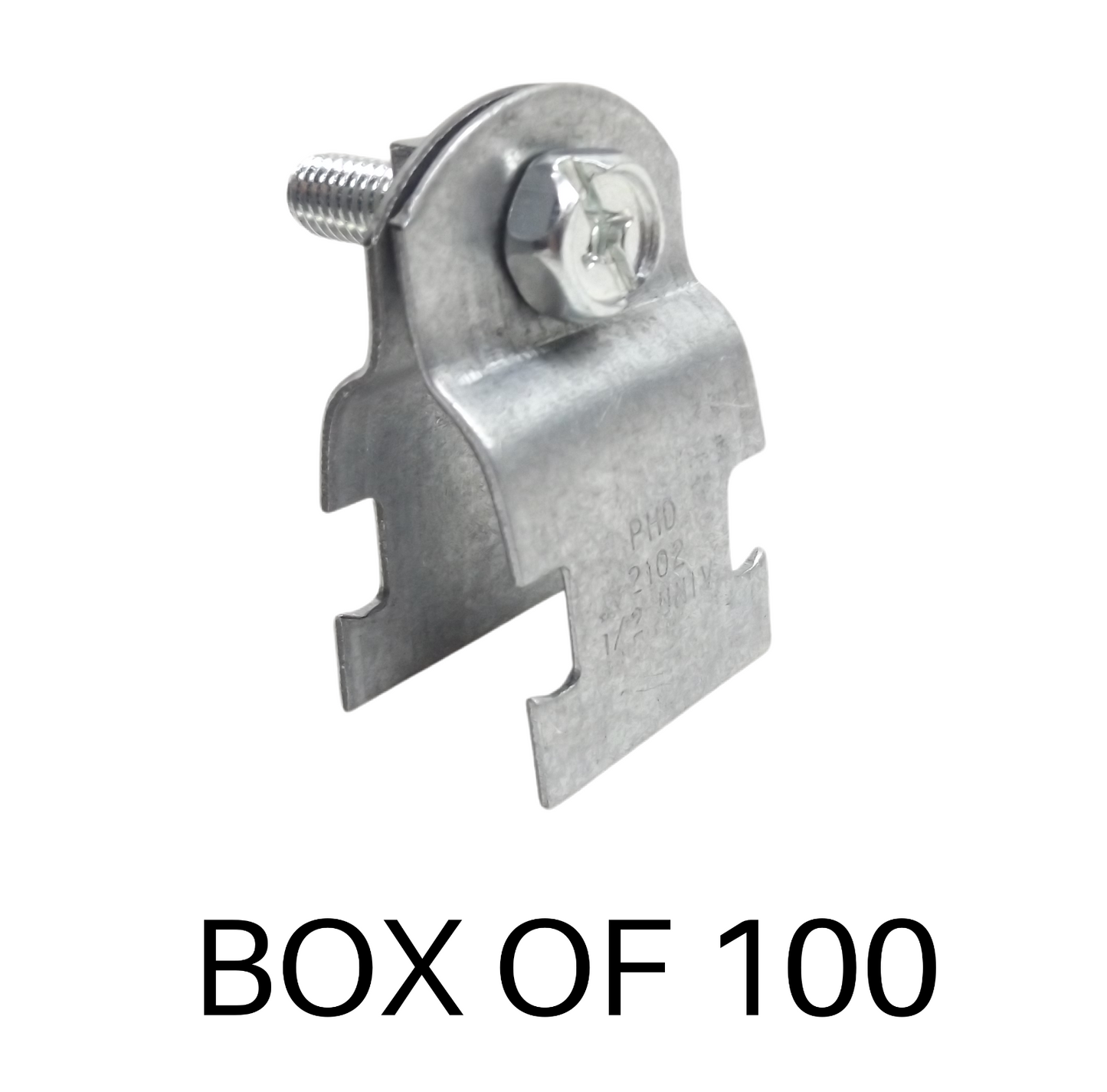 BOX OF 100 PHD 2102 1/2IP UNIVERSAL PIPE CLAMP